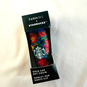 NIB FARM Rio x Starbucks Banana Mix Cold Cup Tumbler Key Chain (READ)
